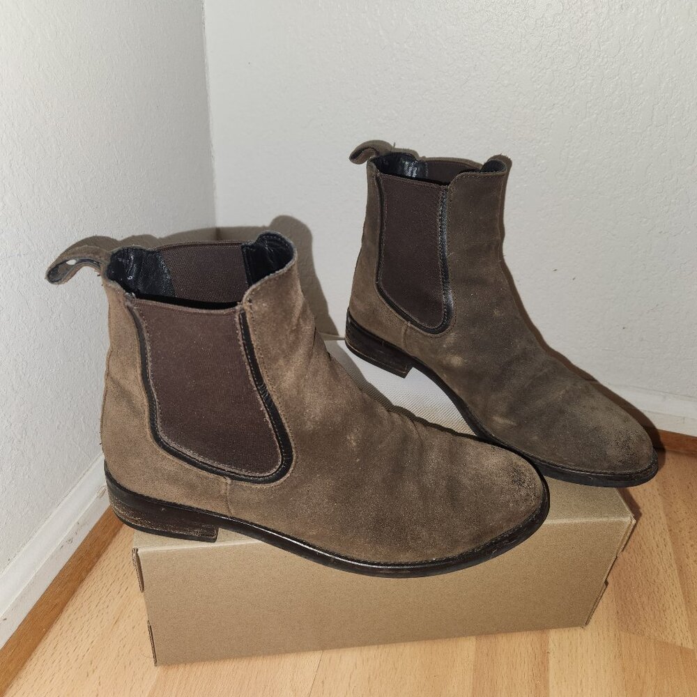 Thursday Womens 7.5 Duchess Brown Suede Slip On Chelsea Boots